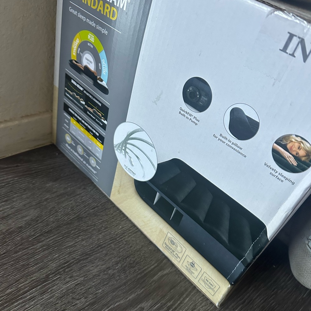 Intex Dura-Beam Air Mattress with Built-in Pump